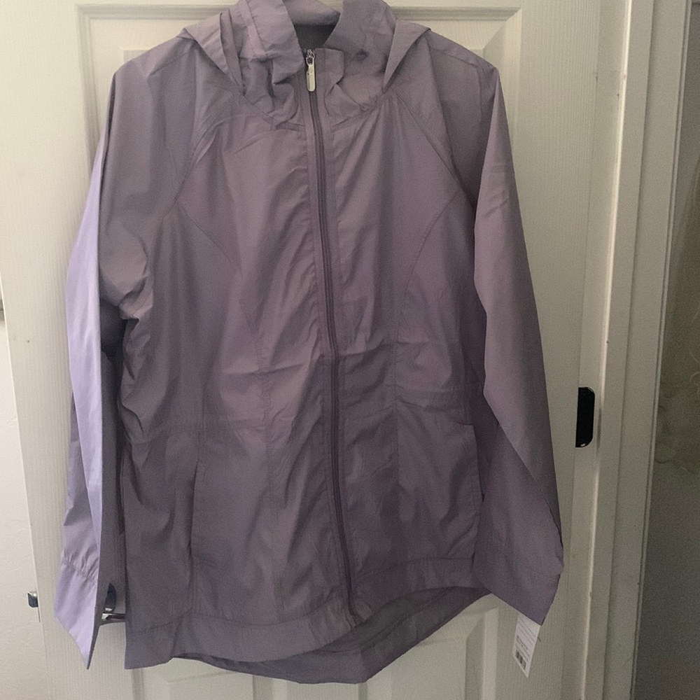Lavender rain jacket